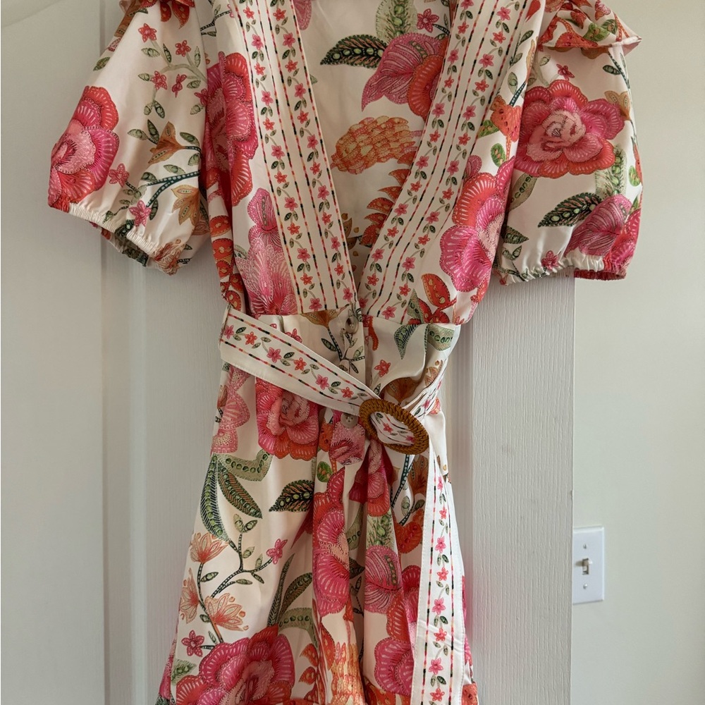 Floral Pink and White Romper